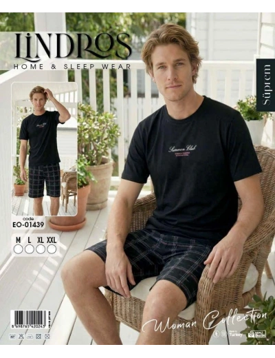 Lindros EO-01439 Erkek Kısa Kol Süprem Şort Takım