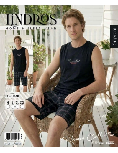 Lindros EO-01440 Erkek Sıfır Kol Süprem Şort Takım