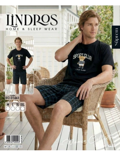 Lindros EO-01443 Erkek Kısa Kol Süprem Şort Takım