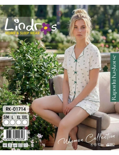 Lindros RK-01714 Kadın Kaşkorse Kısa Kol Şort Takım