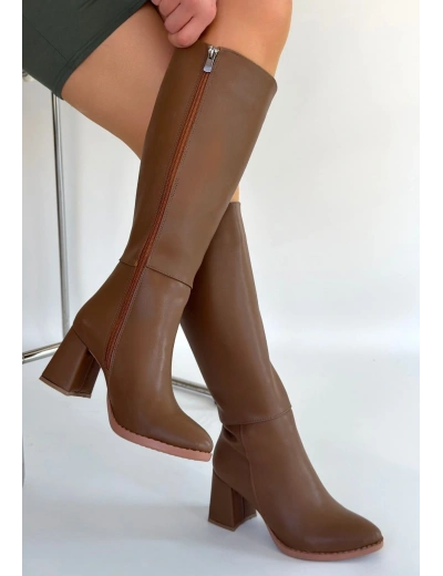 Morena Vizon Cilt BejTopuklu Çizme
