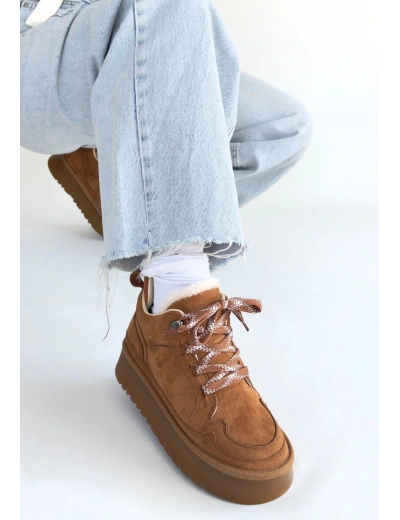 Muden Taba Süet Bağcıklı Bot