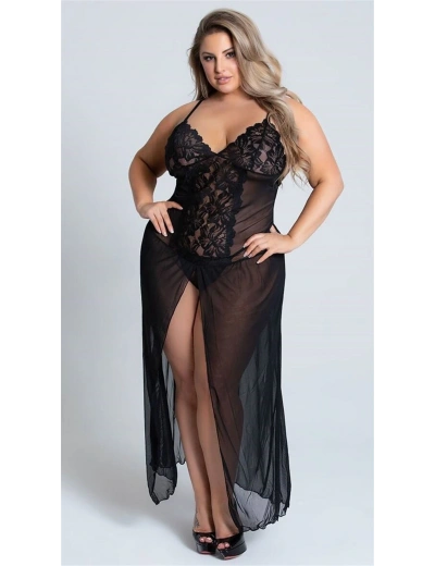 Nightlight 3253 Uzun Büyük Beden Gecelik