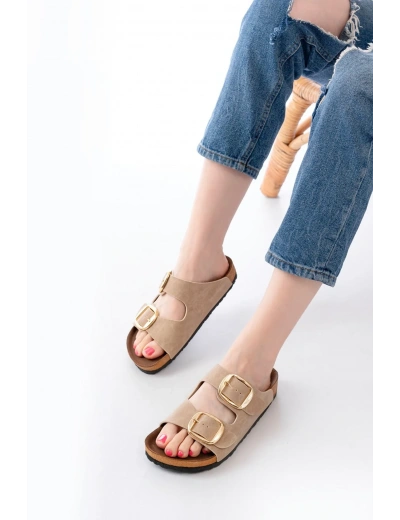 P-101 Bej Günlük  Kadın Terlik