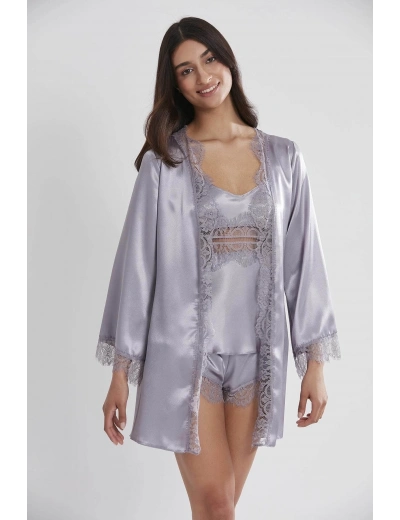 Pierre Cardin 2490 Bayan Sabahlıklı Saten Şort Takım