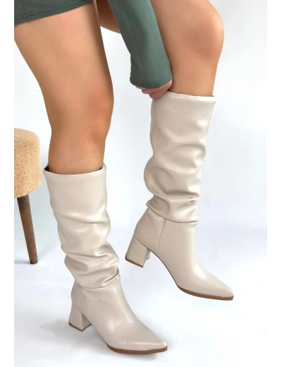 Pitay Ten Cilt Topuklu Çizme