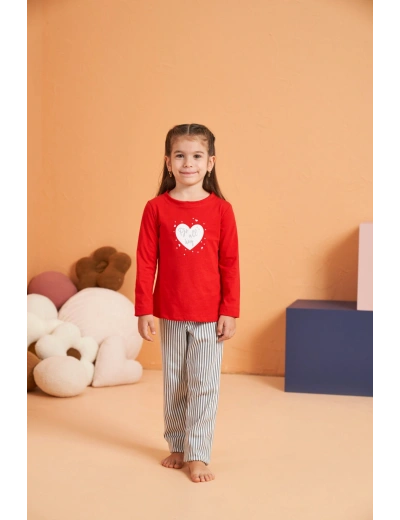 Pjs 28063 Çocuk Sıfır Yaka Pijama Takımı