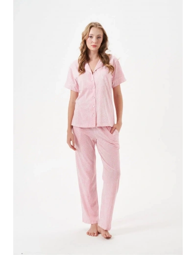 PJS 29033 Kadın Düğmeli Pijama Takım