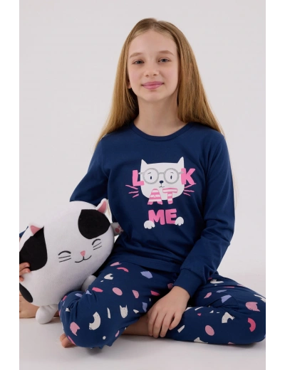 RolyPoly 3696-2 Kız Çocuk Uzun Kol Pijama Takım