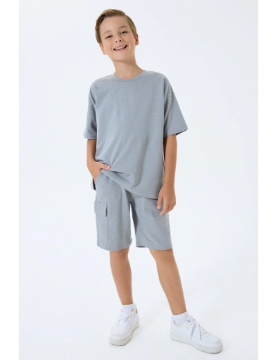 RolyPoly 3765-G Erkek Garson Kargo Bermuda Takım