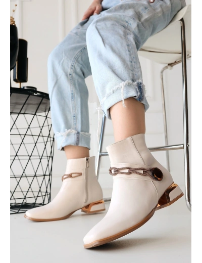 Roxani Bej Cilt Topuklu Bot