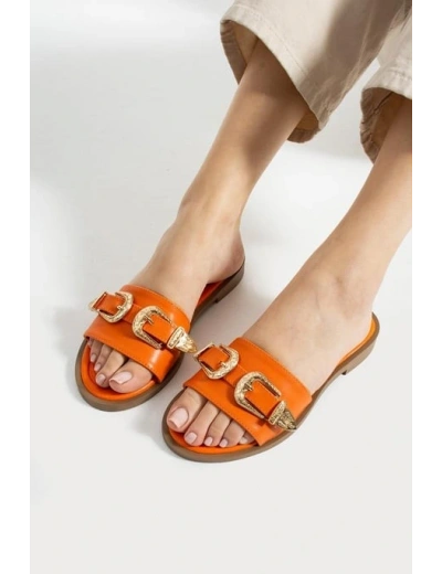 Sene Turuncu Cilt Terlik