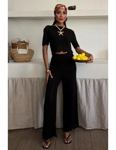 Triko Bluz Pantolon İkili Takım 10084-025