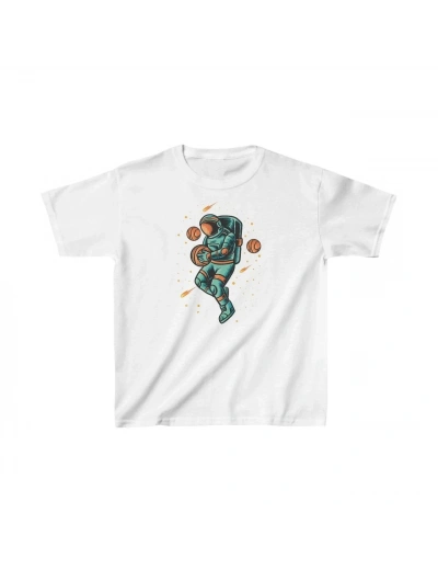 Unisex Çocuk Baskılı T-Shirt - Beyaz