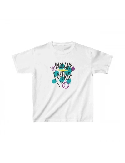 Unisex Çocuk Baskılı T-Shirt - Beyaz
