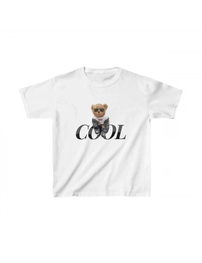 Unisex Çocuk Baskılı T-Shirt - Beyaz
