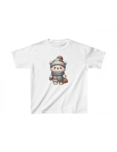 Unisex Çocuk Baskılı T-Shirt - Beyaz