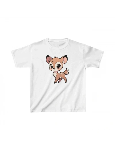 Unisex Çocuk Baskılı T-Shirt - Beyaz