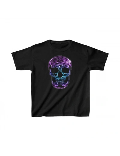 Unisex Çocuk Baskılı T-Shirt - Siyah