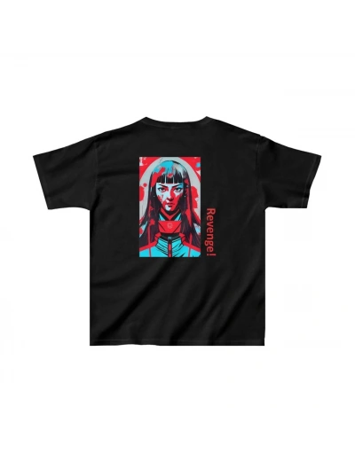 Unisex Çocuk Baskılı T-Shirt - Siyah
