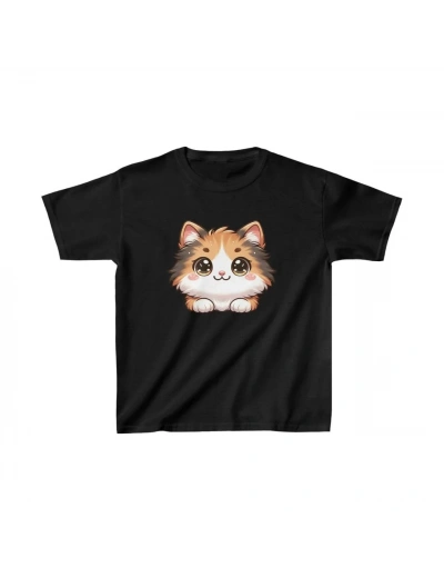 Unisex Çocuk Baskılı T-Shirt - Siyah