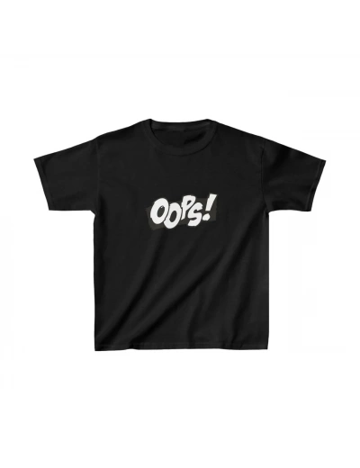 Unisex Çocuk Baskılı T-Shirt - Siyah