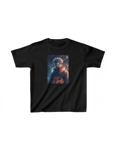 Unisex Çocuk Baskılı T-Shirt - Siyah