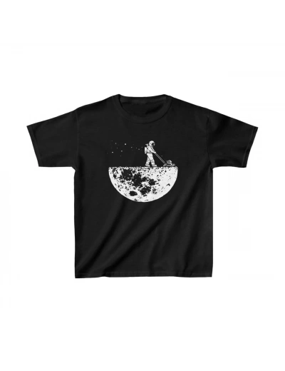 Unisex Çocuk Baskılı T-Shirt - Siyah