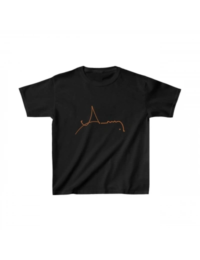 Unisex Çocuk Baskılı T-Shirt - Siyah