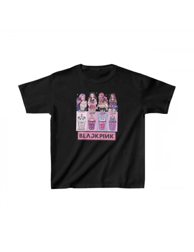 Unisex Çocuk Baskılı T-Shirt - Siyah