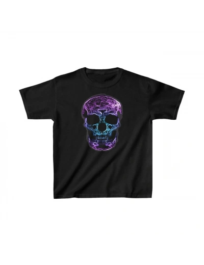 Unisex Çocuk Baskılı T-Shirt - Siyah