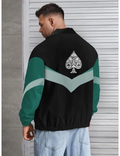 ERKEK Uzun Kollu Paraşüt Kumaş Rüzgarlik - Siyah