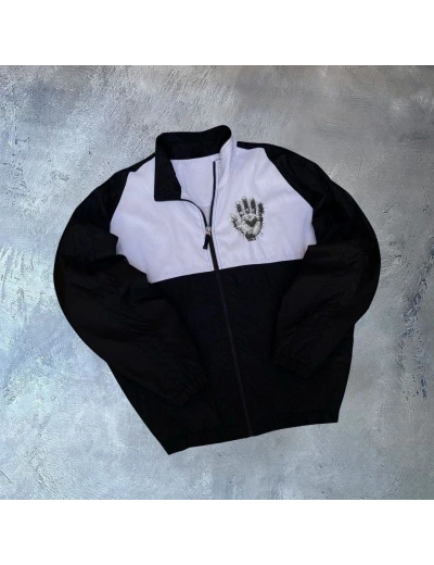 ERKEK Uzun Kollu Paraşüt Kumaş Rüzgarlik - Siyah