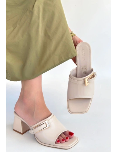 Ziva Bej Cilt Topuklu Terlik