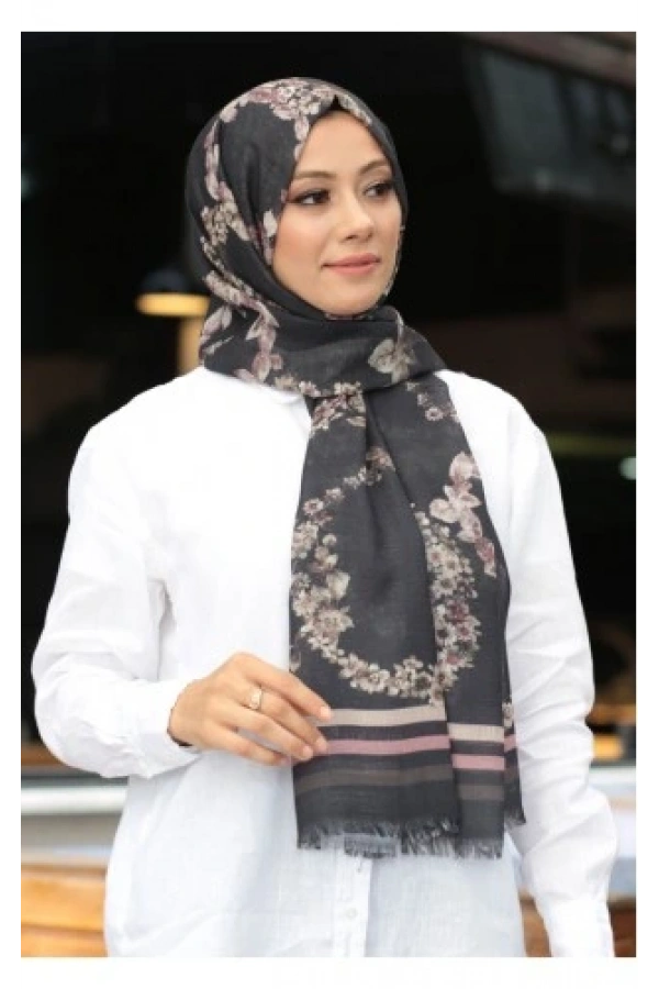 Dijital Baskılı Desenli  Pamuk Şal  KE-05-V2