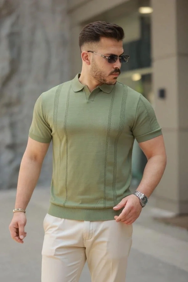 Erkek Hemşire Yaka Kısa Kollu Tişört