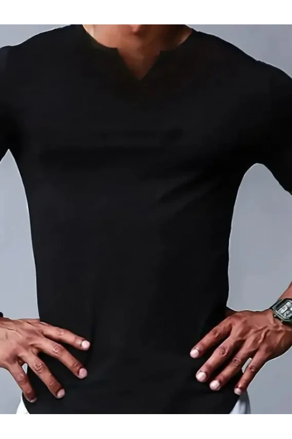 Erkek Kısa Kollu V Yaka Süprem T-shirt