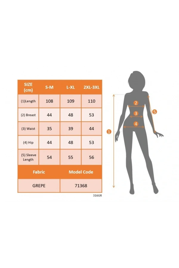 Kadın Uzun Kollu Kruvaze Yaka Janjan Krep Midi Elbise