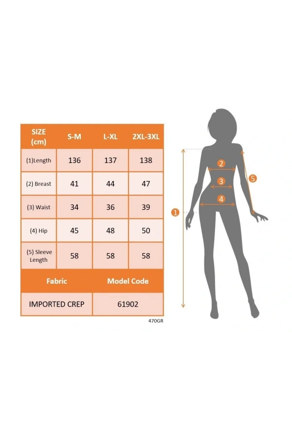 Kadın Uzun Kollu Kruvaze Yakalı Yanları Taşlı Yırtmaçlı Uzun Ithal Krep Elbise