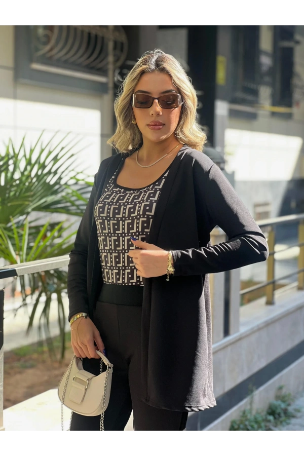 Kadın Uzun Kollukrep üçlü Takım