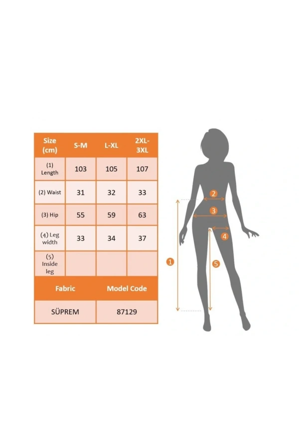 Kadın Yüksek Bel Bağcıklı Yaprak Desenli Süprem Pantolon