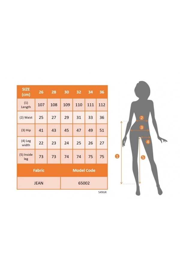 Kadın Yüksek Bel Yanları Lastik önü Düğmeli Kot Pantolon