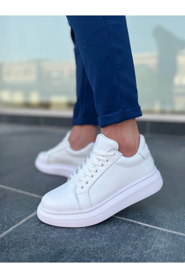 KB-DX46 Kuback Beyaz Deri Günlük Erkek Ayakkabı