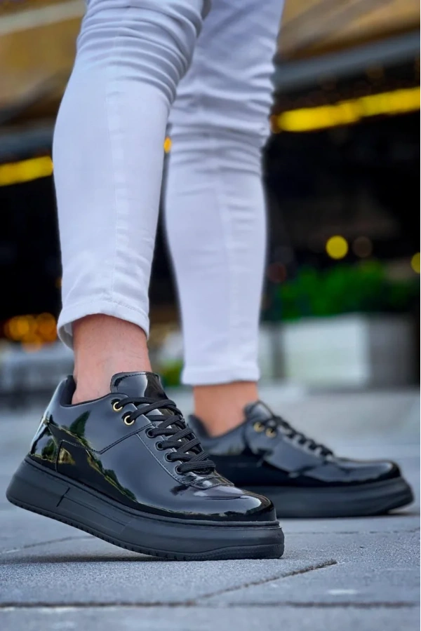 KB-X20 Kuback Kömür Rugan  Günlük Erkek Ayakkabı