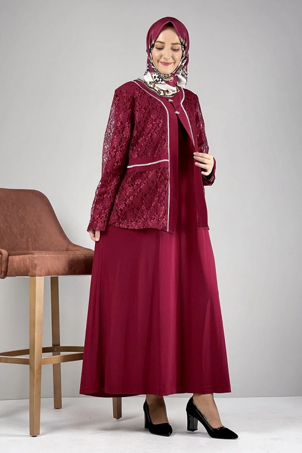 Moda Çizgi Büyük Beden Elbise