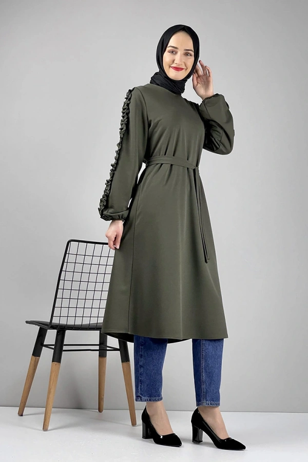 Moda Çizgi Desenli Tunik