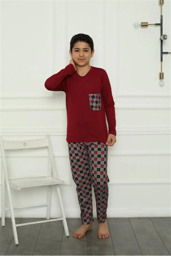 Moda Çizgi Erkek Çocuk Penye Pijama Takım 20385