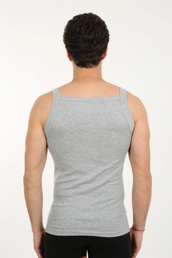 Moda Çizgi Erkek Kalın Askılı Likralı Atlet 21002