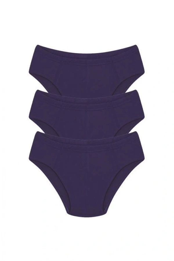 Moda Çizgi Erkek Pamuk 3lü Saks Slip 40129