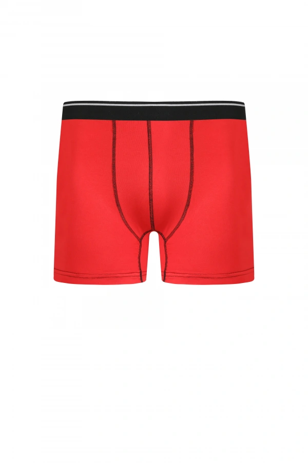 Moda Çizgi Erkek Pamuk Likralı Kırmızı 40133